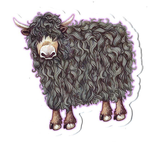 Highland Cow Squirrel Decorative Stickers by Jessica Waterstradt.
