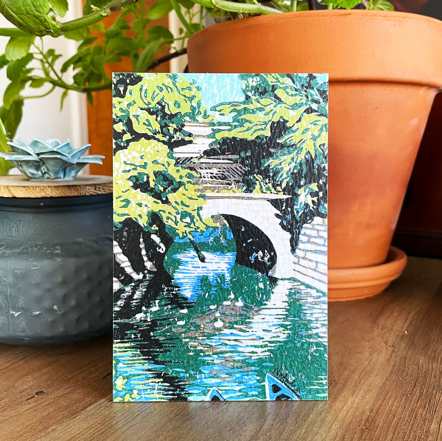 Huron River Bridge Giclée Art Print