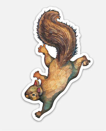 Squirrel Vinyl Sticker