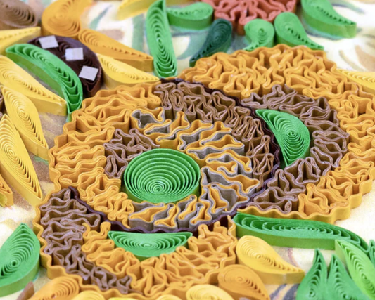 Sunflowers by Van Gogh Quilled Greeting Card.