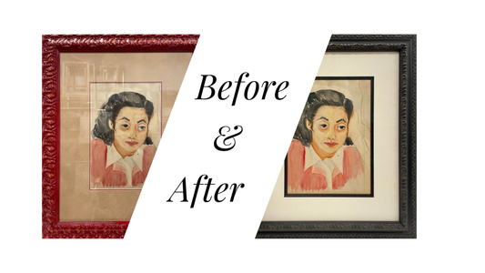 Before & After on a custom framing project