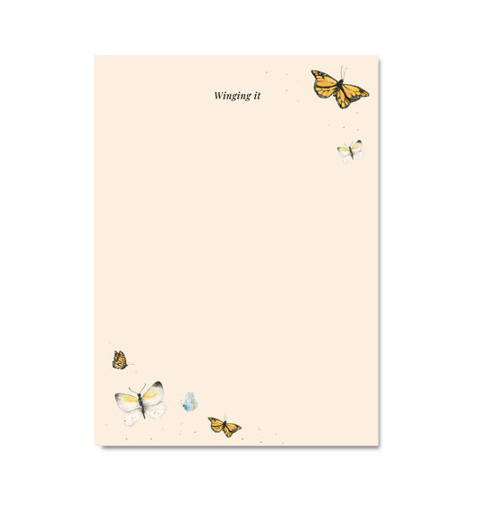 Winging It Butterfly Notepad
