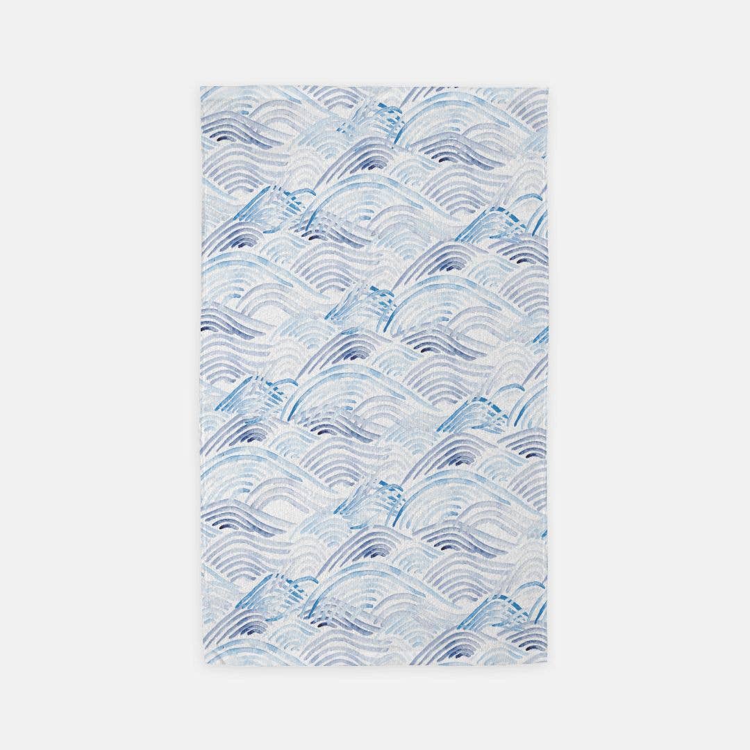 Watercolor Wave Hand Towel (15" x 25")