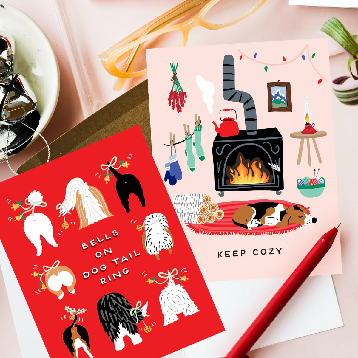 Dog Tails Holiday Card