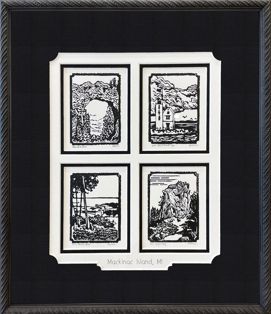 Miniature Mackinac Set Original Block Print - Special Edition B