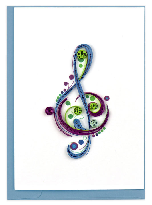 Treble Clef Gift Enclosure Mini Card