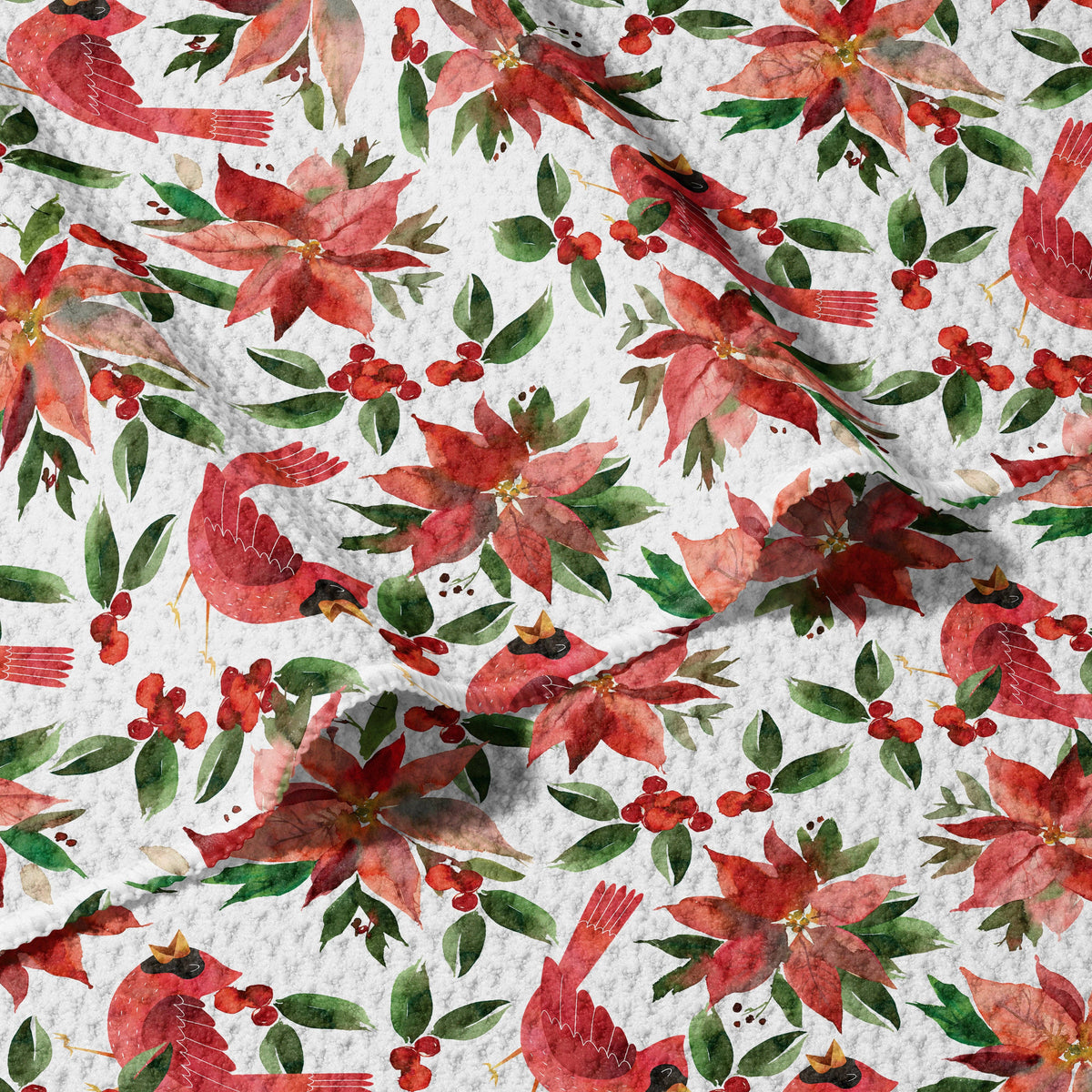 Cardinals Double Sided Waffle Dish Towel
