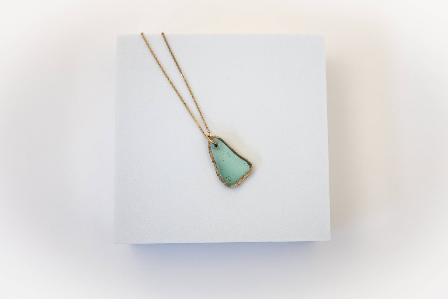 See Me Through Glass Necklace: Aqua / S/M