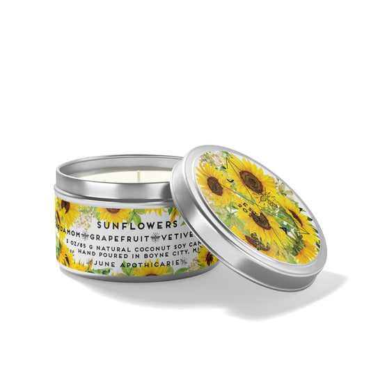 Sunflowers 4oz Travel Candle