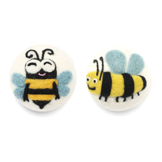 Bees: Eco Wool Dryer Balls Fair Trade: Happy Bee