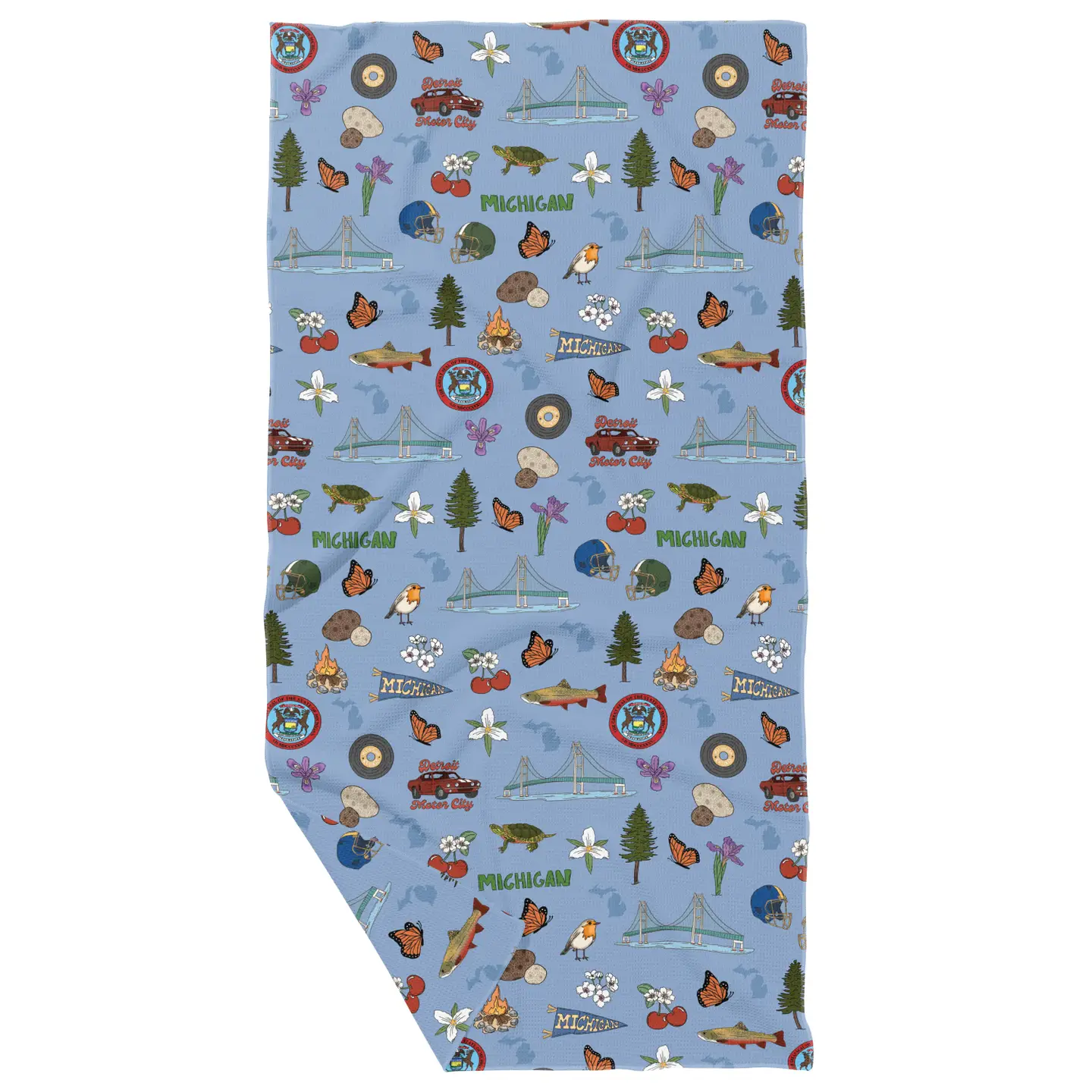 Michigander Double Sided Waffle Dish Towel