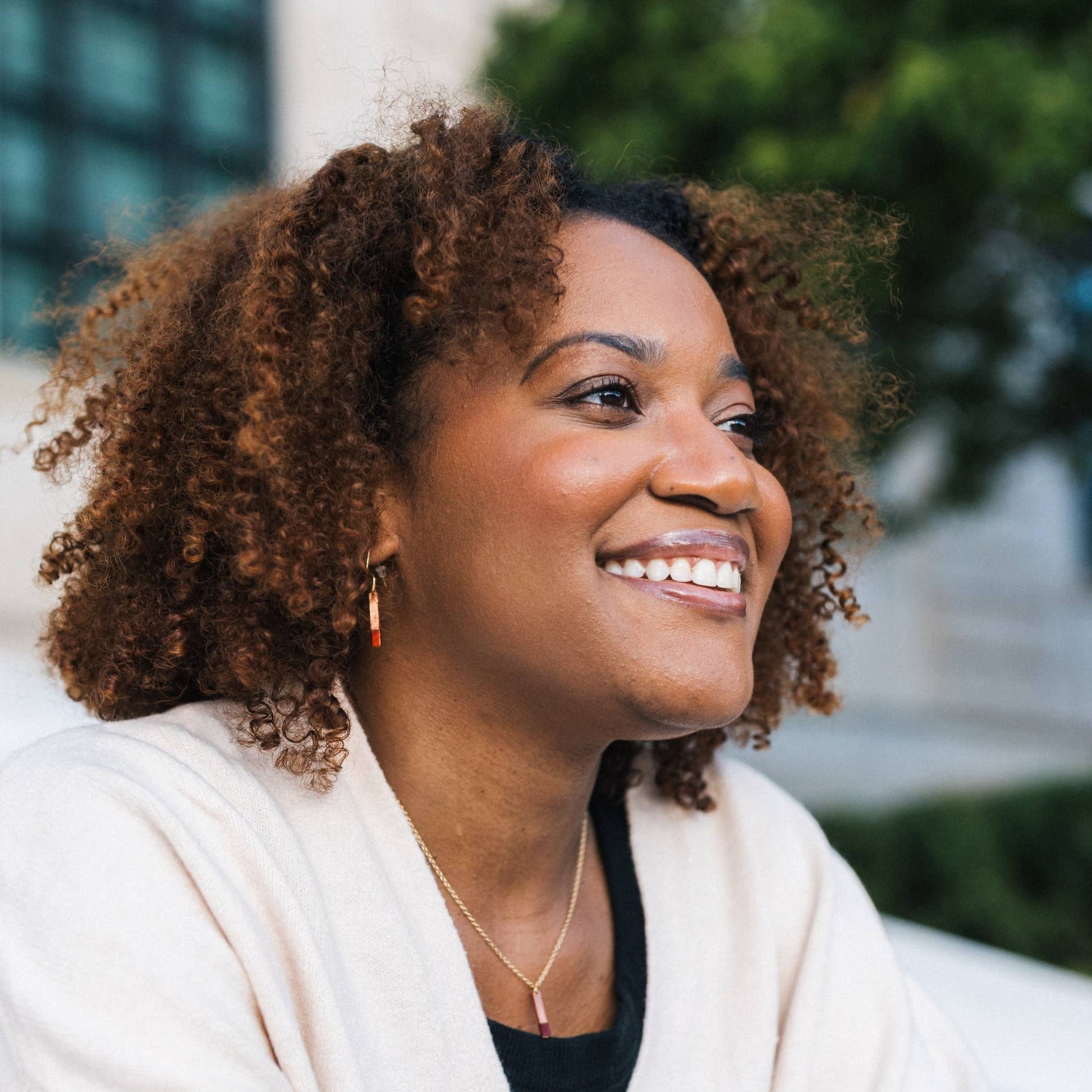 Get Ready copper hairpin earrings by Mend on the Move jewelry. Created from auto parts by abuse survivors in Detroit.