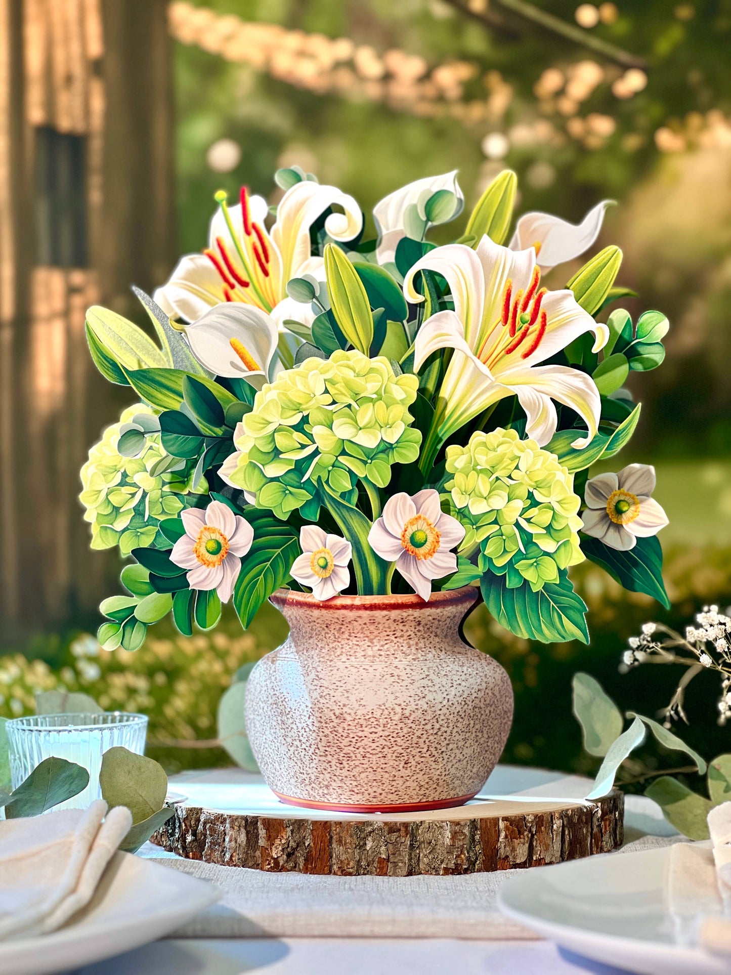 Ivory & Sage Pop-up Greeting Cards