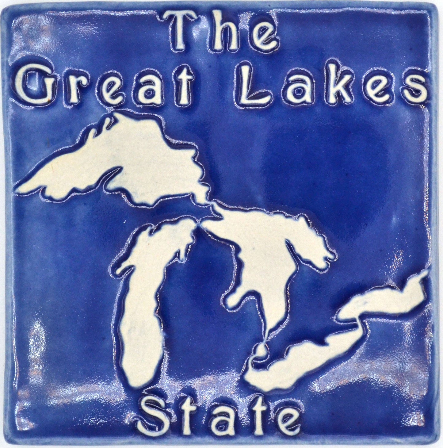 6x6 The Great Lakes State: Lake Michigan Blue / No