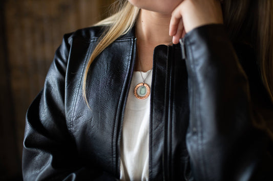 Restored Copper & Glass Necklace