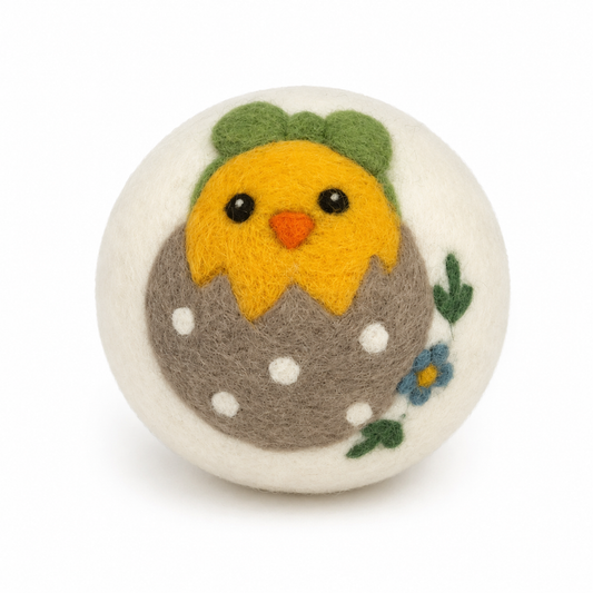 Eco Wool Dryer Ball: Chick with Bow