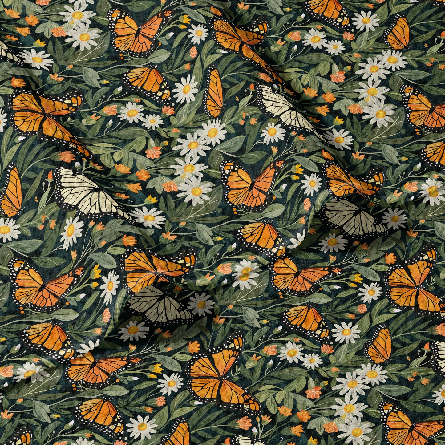 Monarch Garden Double Sided Waffle Dish Towel