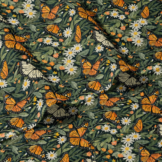 Monarch Garden Double Sided Waffle Dish Towel