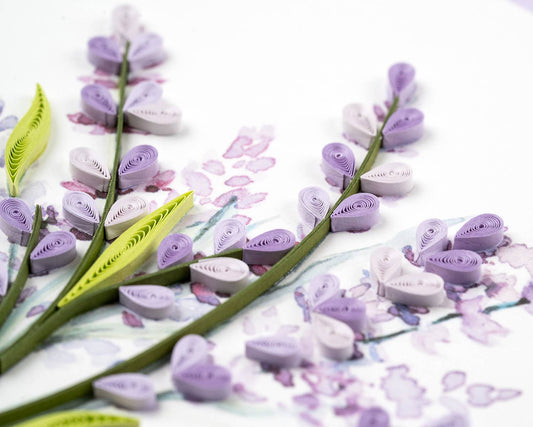 Quilled Lavender Bunch Quilling Card