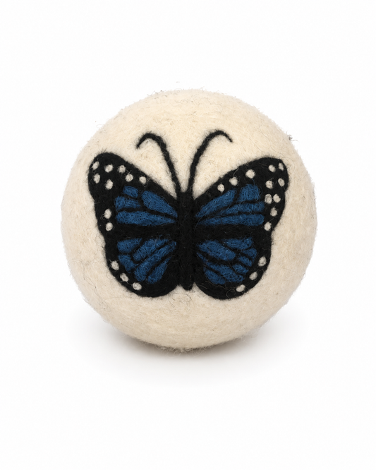 Single – Wool Dryer Balls Over 50 Styles : Blue Butterfly