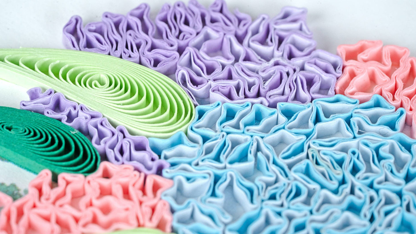 Quilled Hydrangea Bouquet Birthday Card