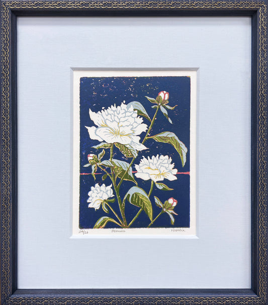 Peonies Original Block Print - Special Edition