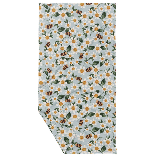 Daisies and Bees Double Sided Waffle Dish Towel