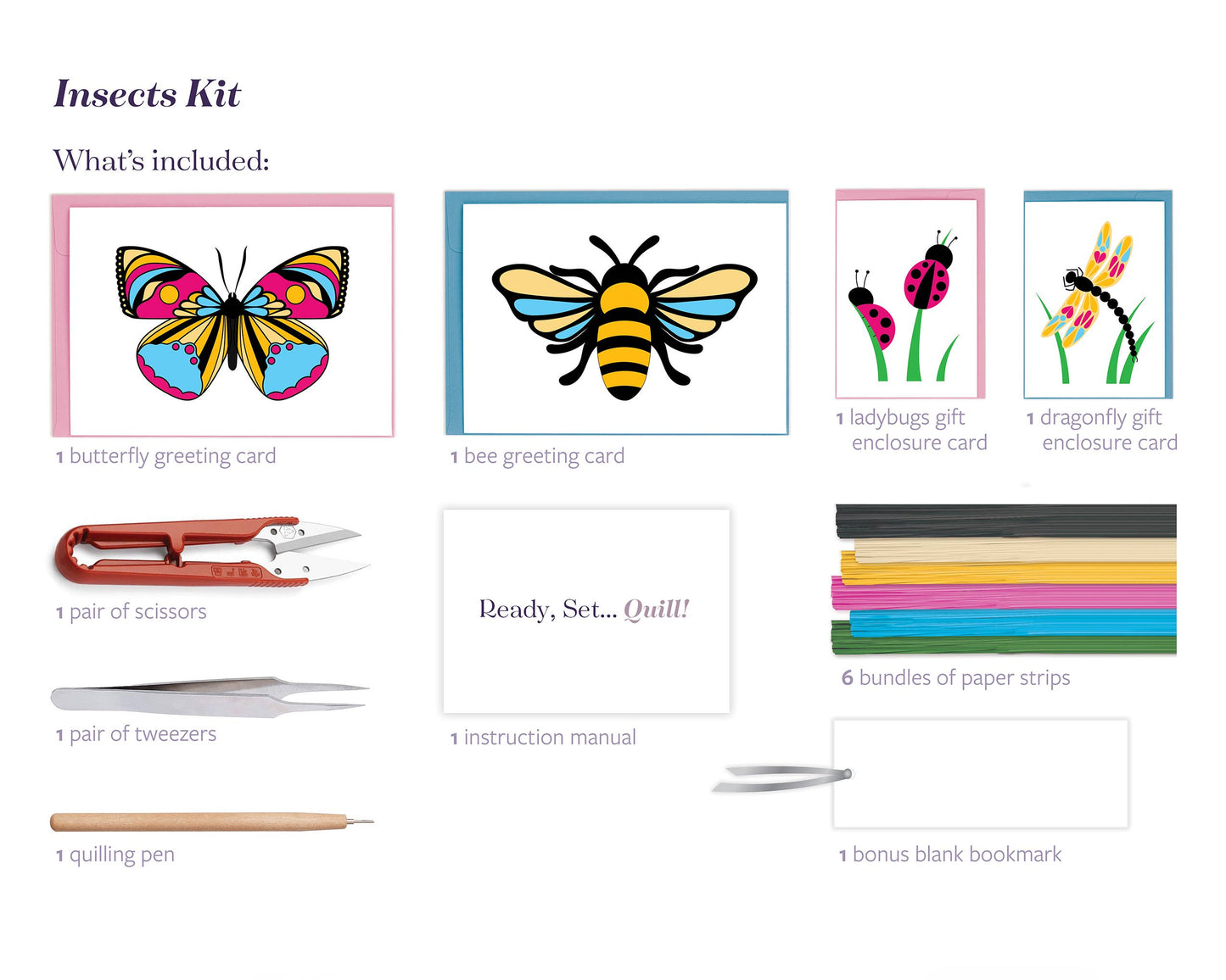 Create-a-Quill DIY Kit: Insects