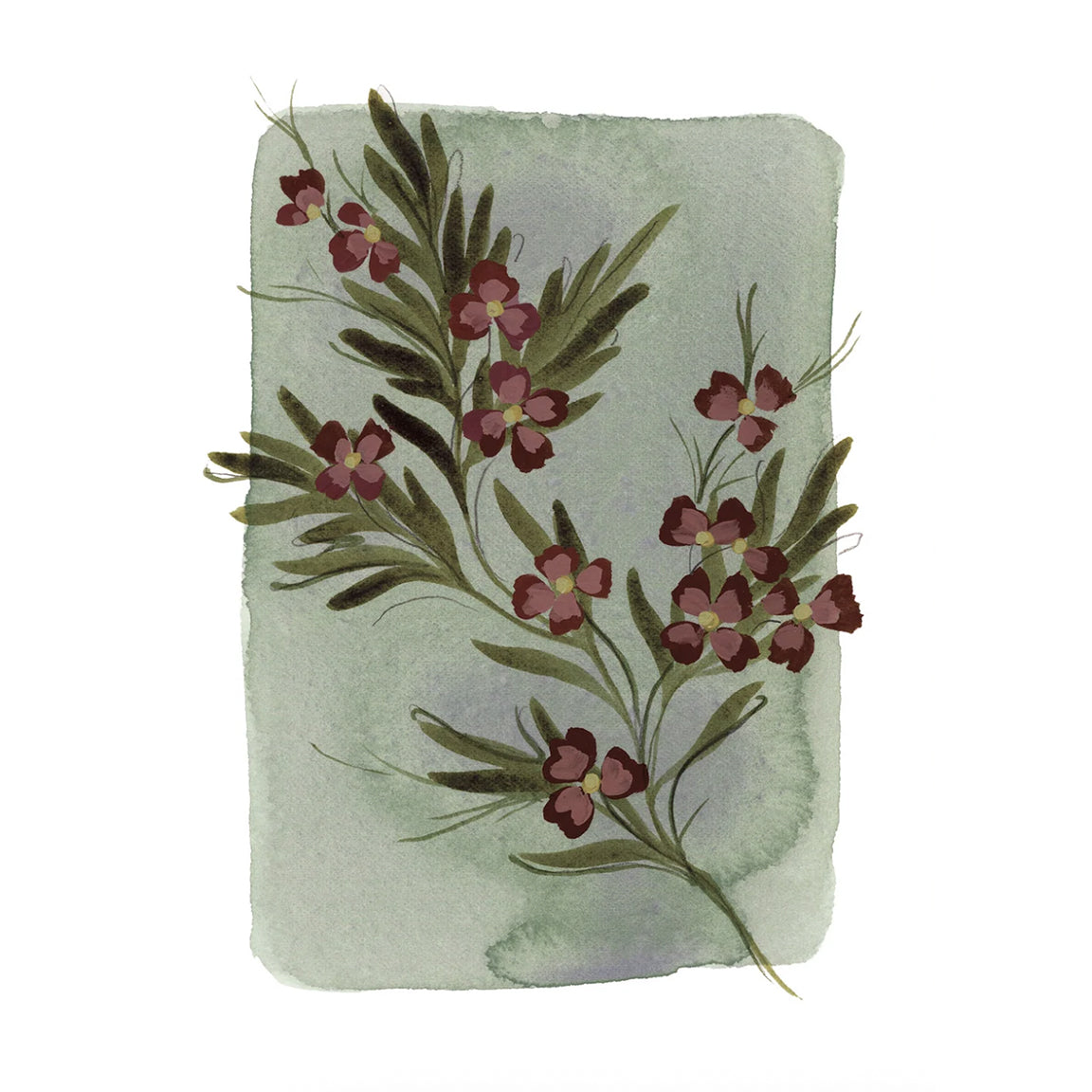 Floral fine art print featuring a reproduction of an original watercolor painting by Michigan artist Kelly Ventura.