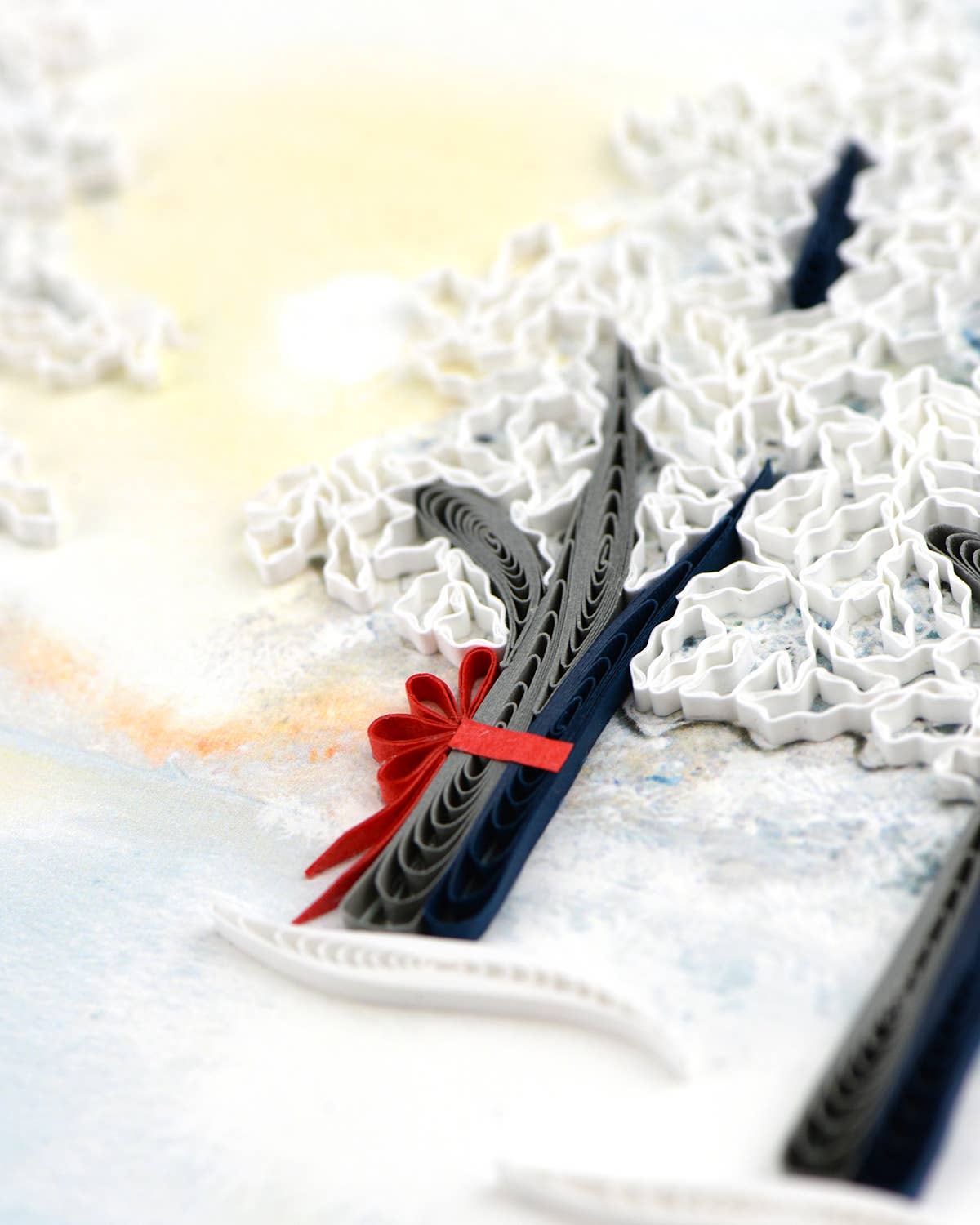 Quilled Snow Covered Trees Card