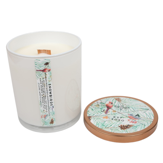 Snowbirds 12 oz Wooden Wick Tumbler Candle