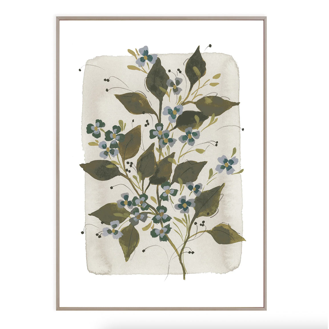 Floral fine art print featuring a reproduction of an original watercolor painting by Michigan artist Kelly Ventura.