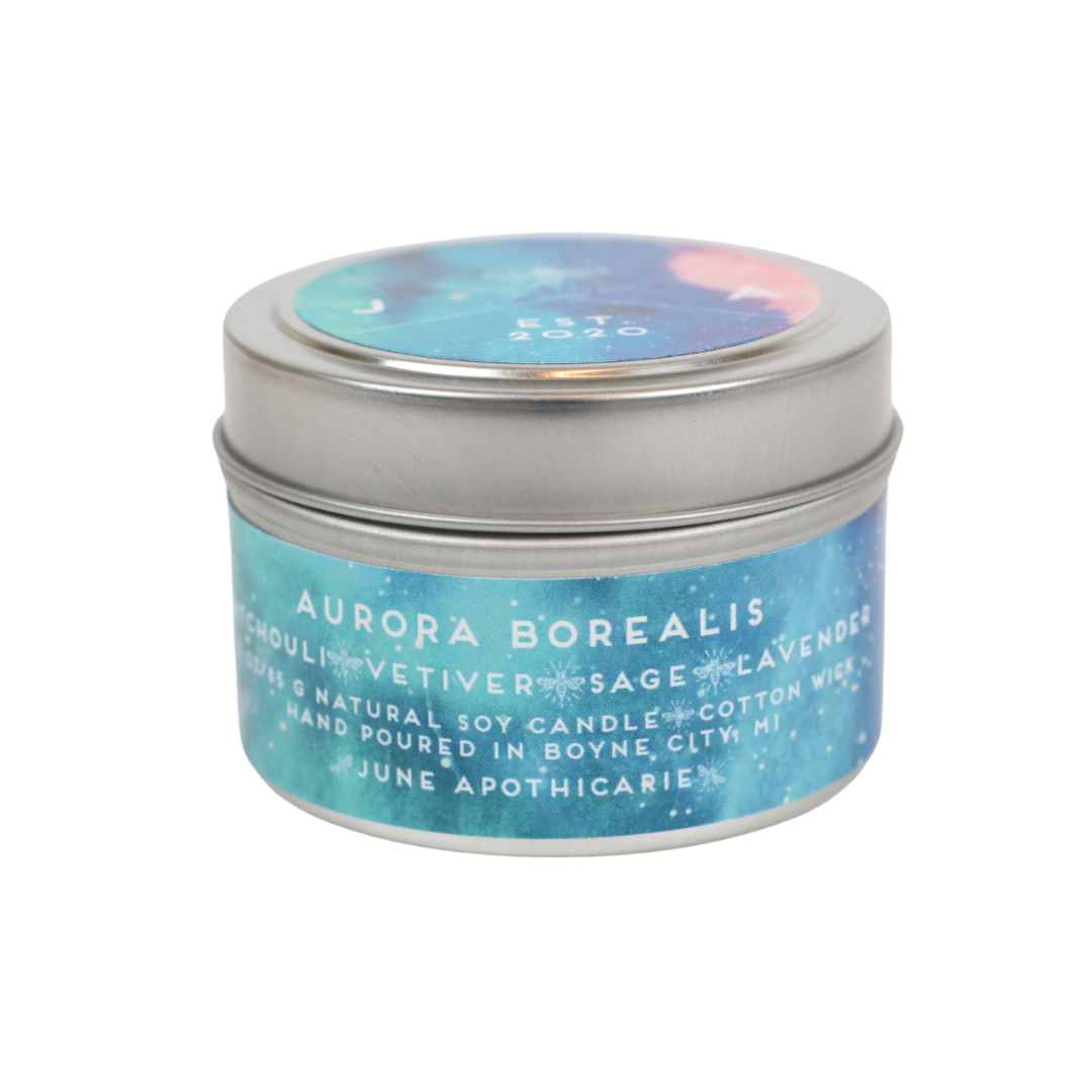 Aurora Borealis 4oz Travel Candle