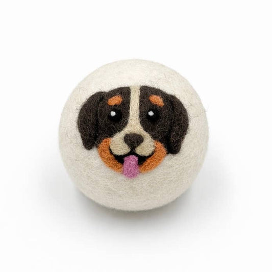 Dogs: Eco Wool Dryer Balls Fair Trade: Dark Brown Dog