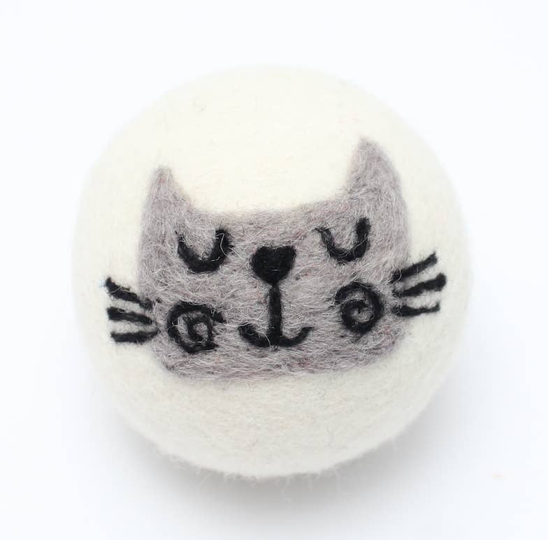 Cats: Eco Wool Dryer Balls Fair Trade: Cream Cat