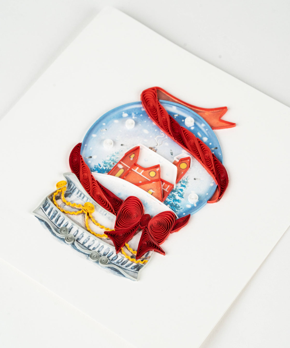 Quilled Snow Globe Christmas Card