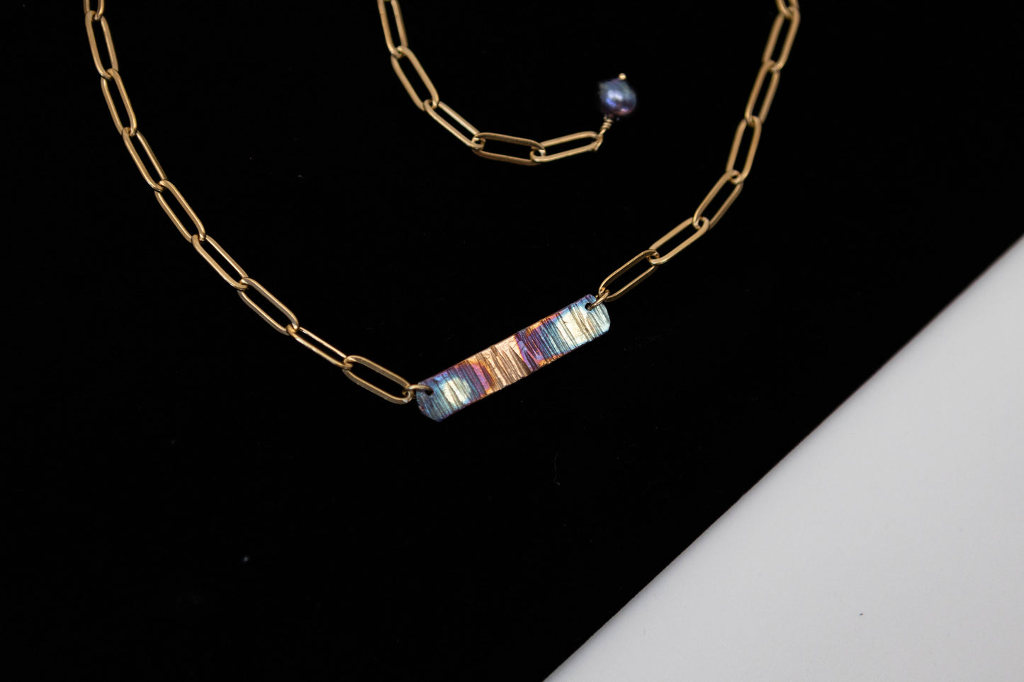 Refined Through Fire Bar Necklace