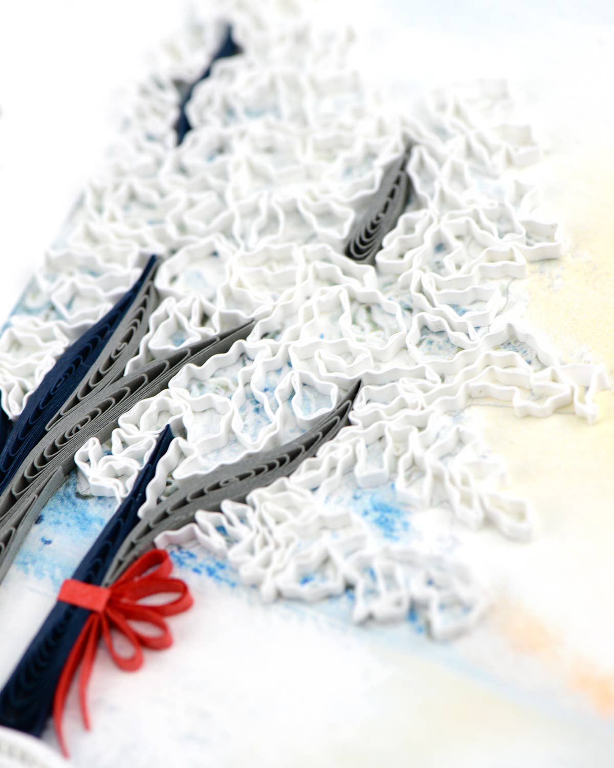Quilled Snow Covered Trees Card