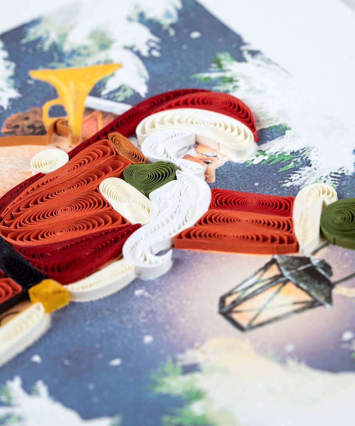 Quilled Vintage Santa Christmas Card