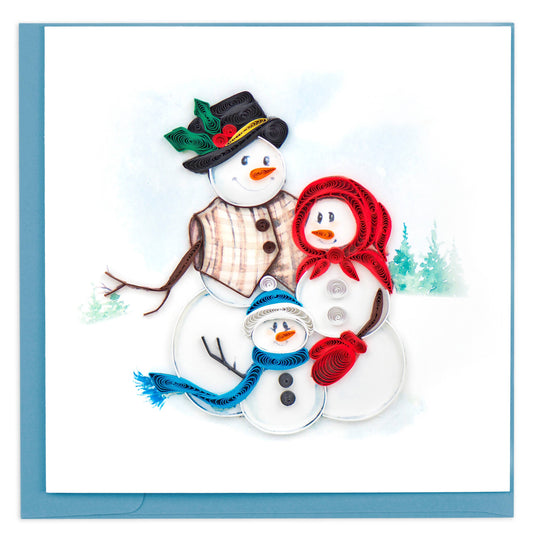 Quilled Snowman Family