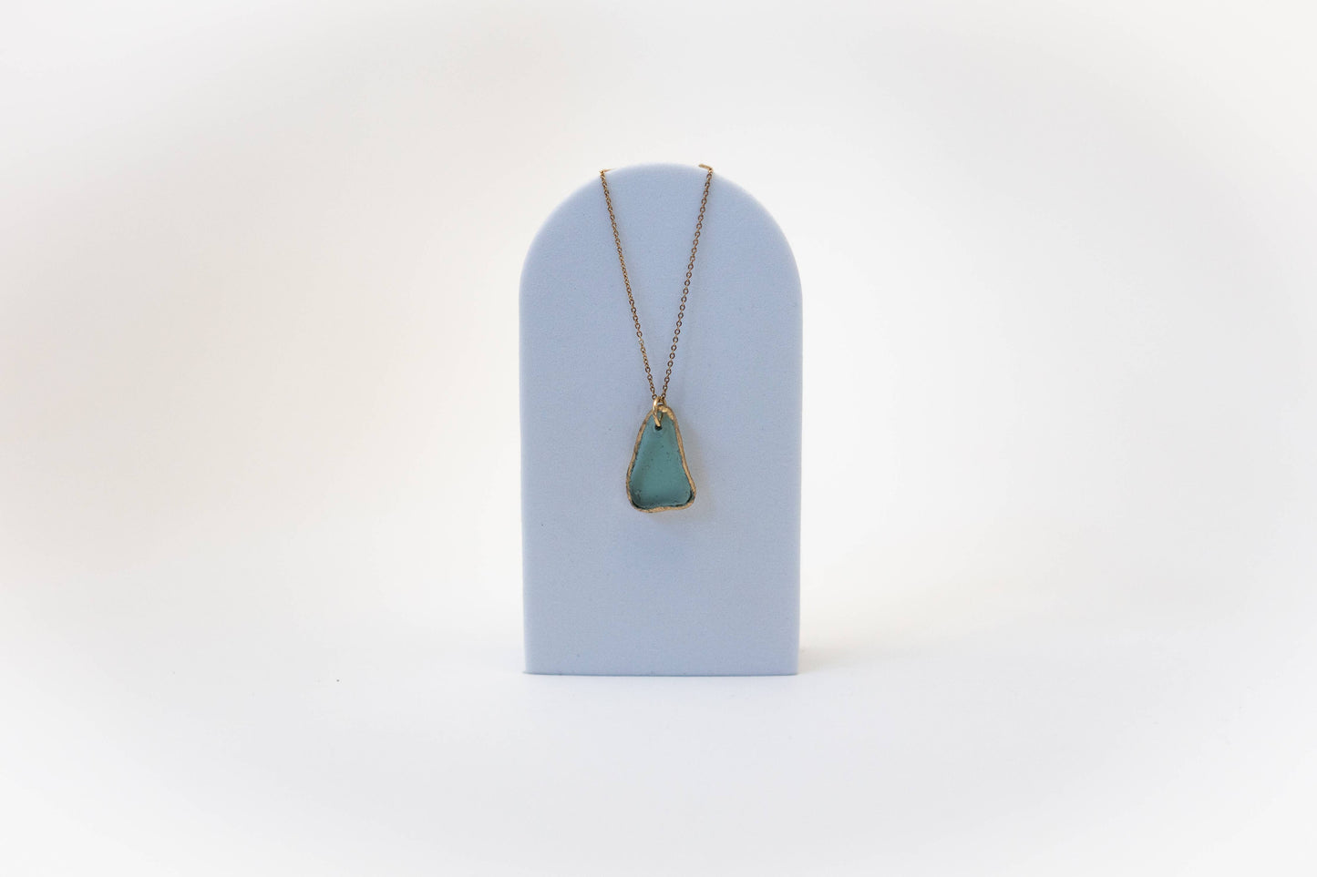 See Me Through Glass Necklace: Aqua / S/M