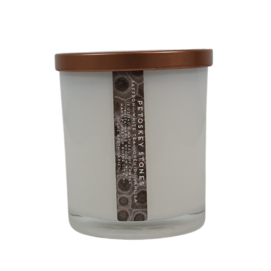 Petoskey Stones® 12 oz Wooden Wick Tumbler Candle - Michigan