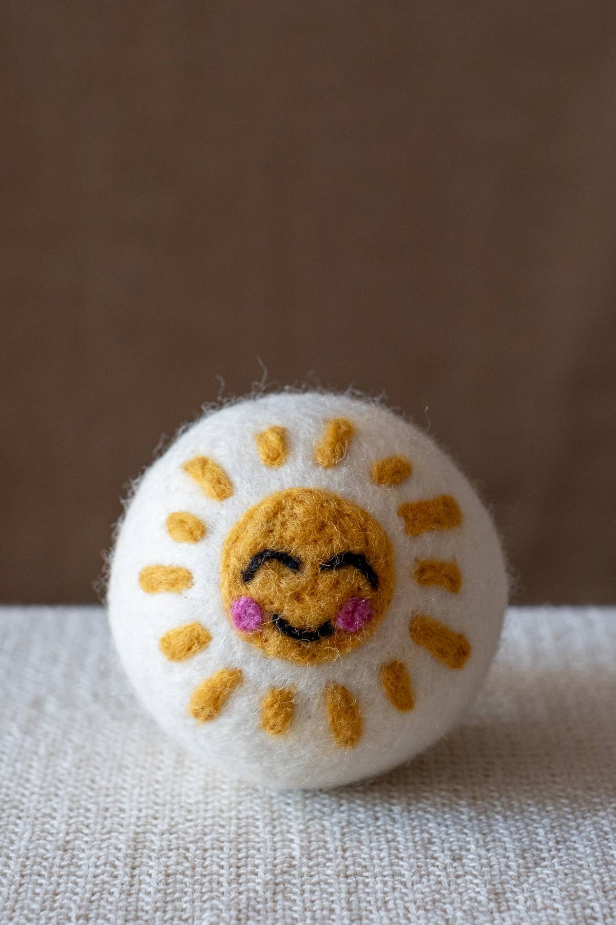 Single Choice – Dryer Balls Natural Wool Ethically Handmade: Yellow Sun