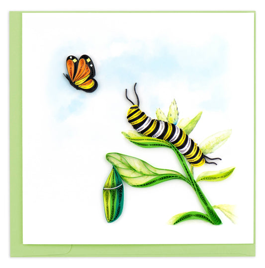 Caterpillar Quilled Greeting Card