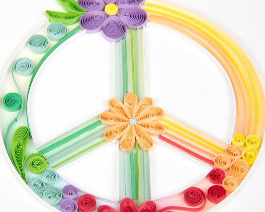 Peace Sign Quilled Card