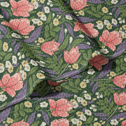 Classy Tulips Double Sided Waffle Dish Towel