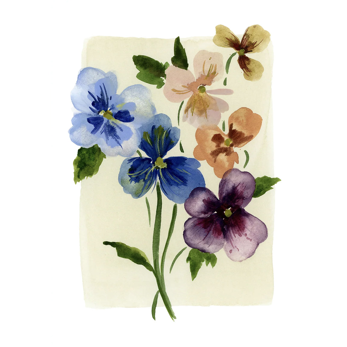 Floral fine art print featuring a reproduction of an original watercolor painting by Michigan artist Kelly Ventura.