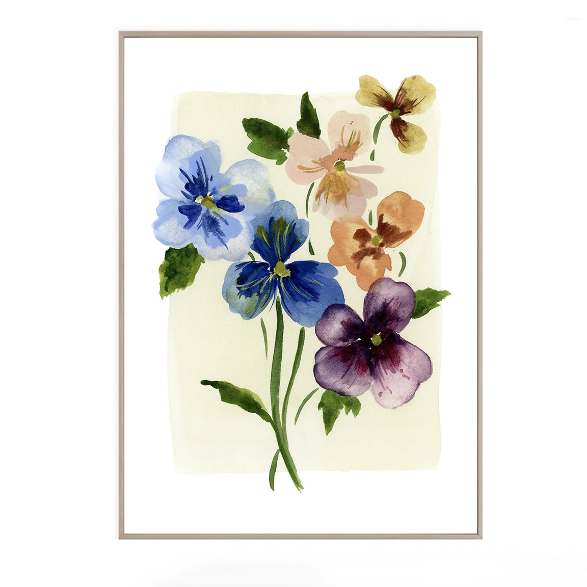 Floral fine art print featuring a reproduction of an original watercolor painting by Michigan artist Kelly Ventura.