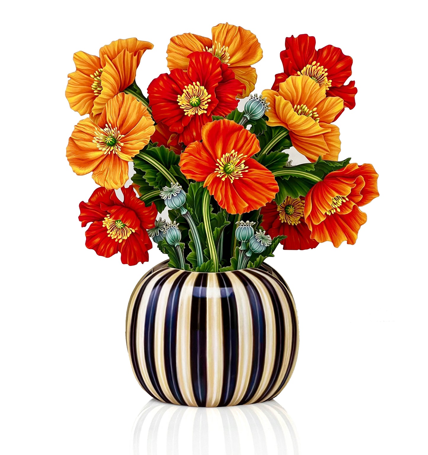 French Poppies Pop-up Greeting Card