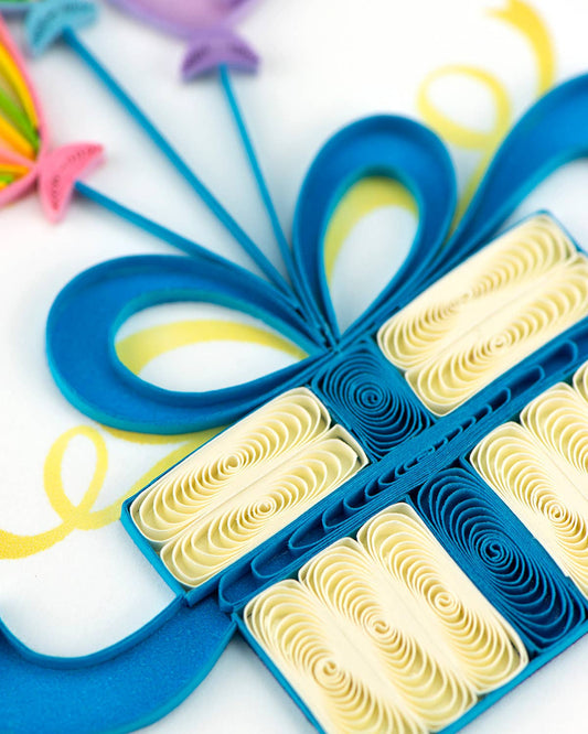 Balloon Surprise Quilled Card